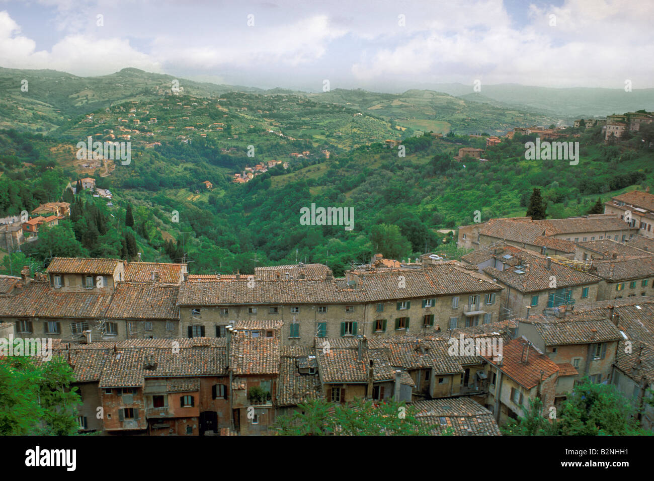 town partial view, perugia, Italy Stock Photo