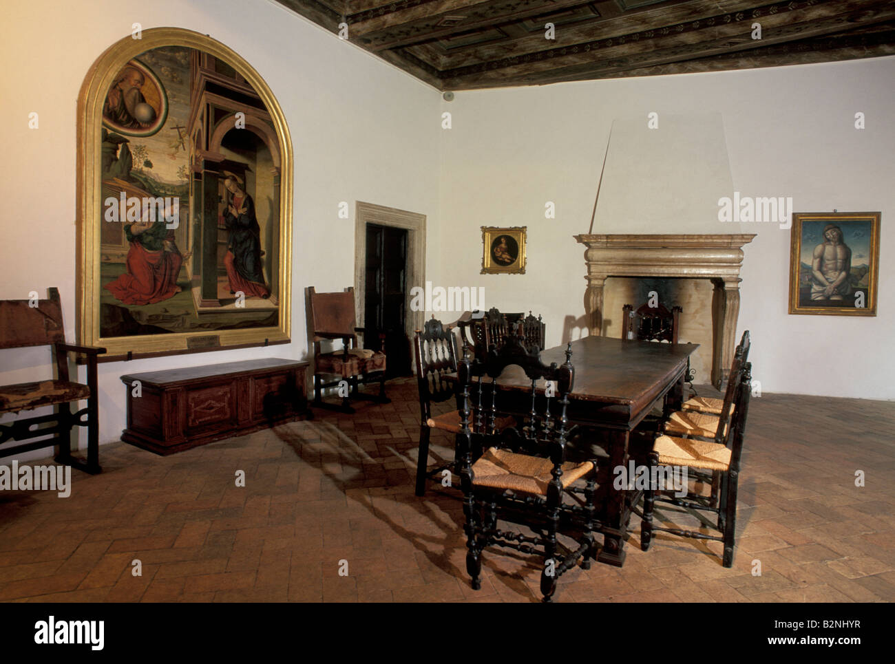 raffaello house and g.santi picture, urbino, Italy Stock Photo