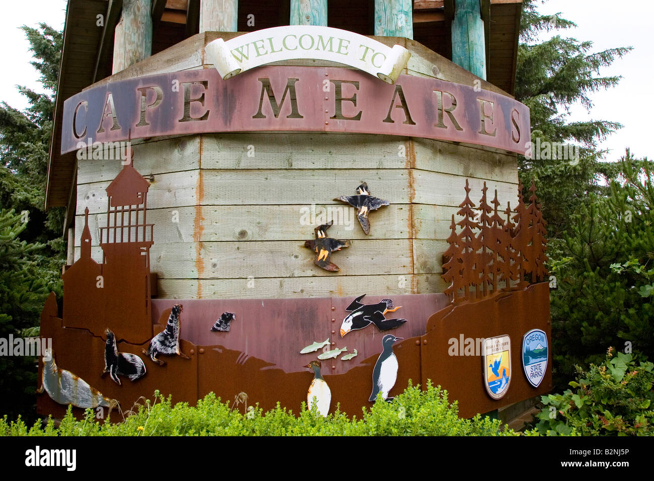 Cape Meares State Scenic Viewpoint, United States of America (U.S.A.), North America Stock Photo