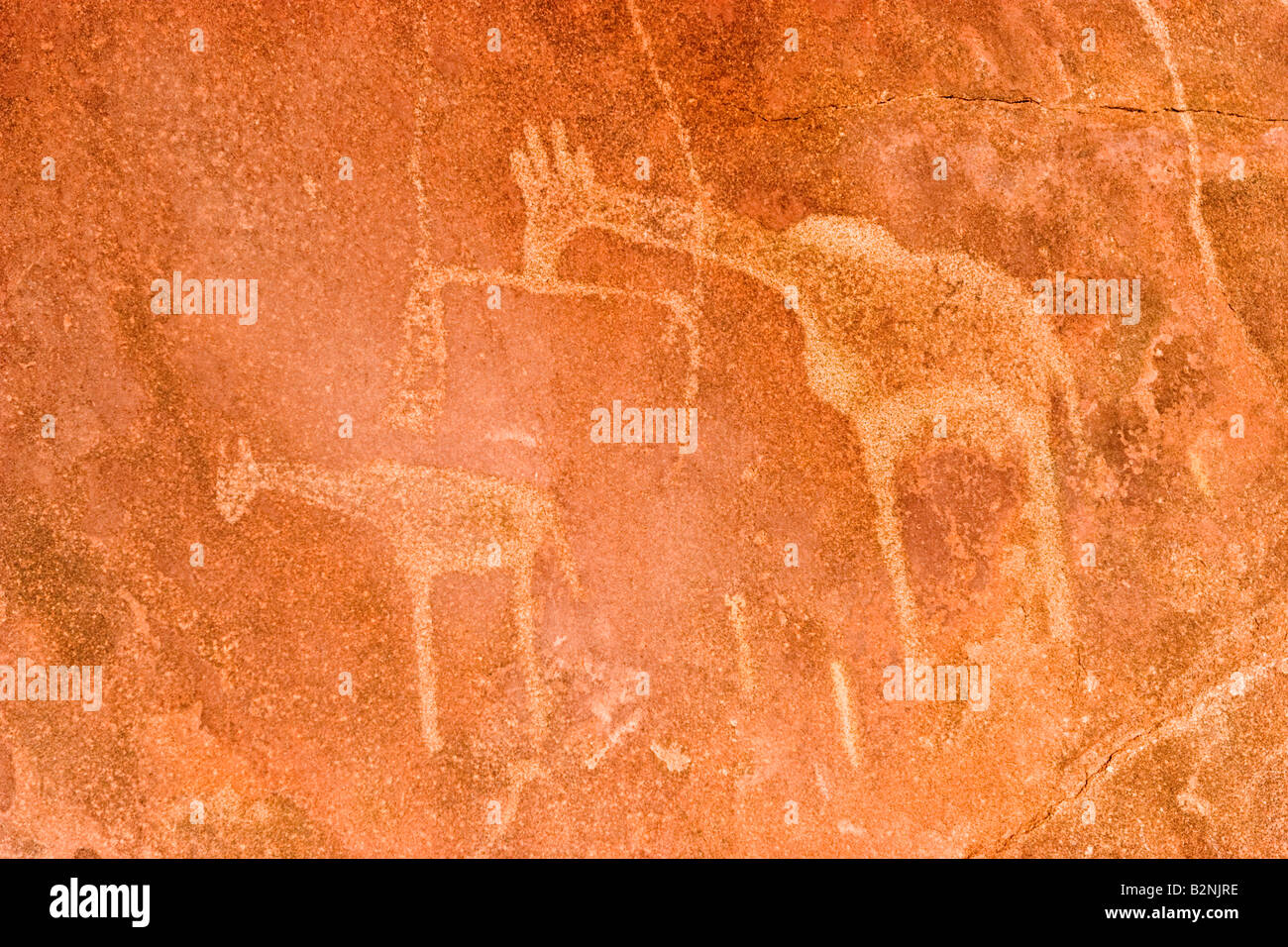 Ancient Rock Art in Twyfelfontein, Namibia Stock Photo