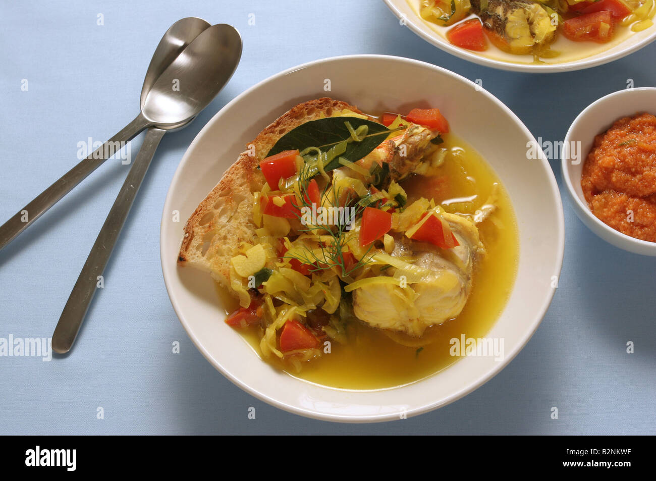 Bouillabaisse fish soup, France Stock Photo Alamy