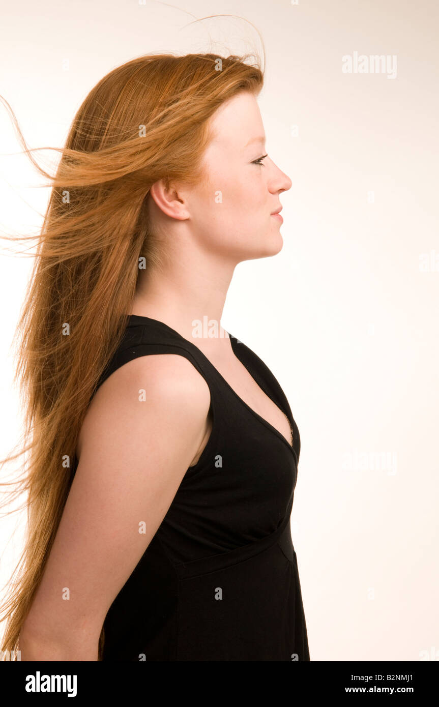 Profile Teenage Girl Windswept Hi res Stock Photography And Images Alamy