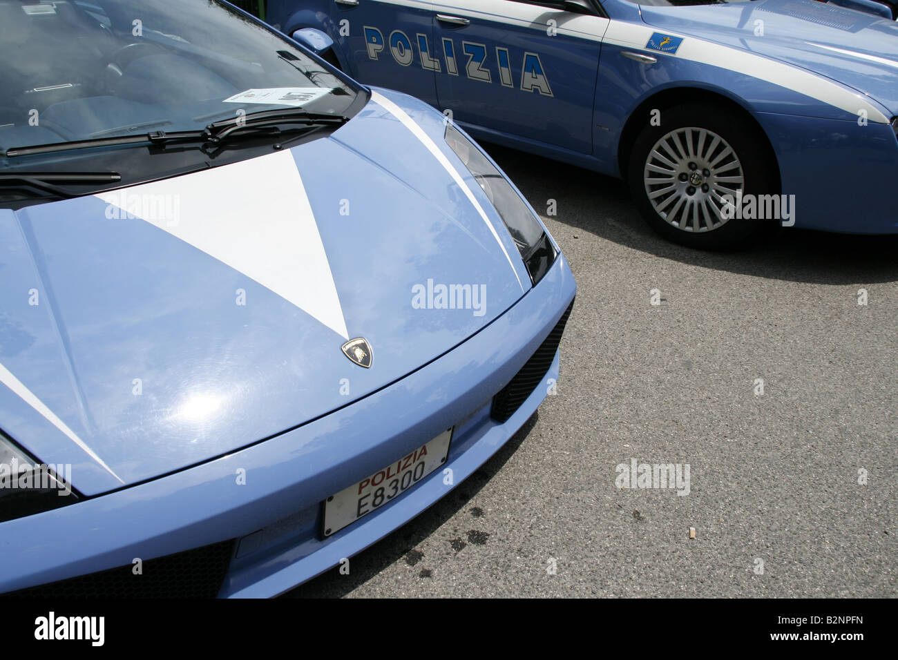 lamborghini sports car of the italian police force Stock Photo