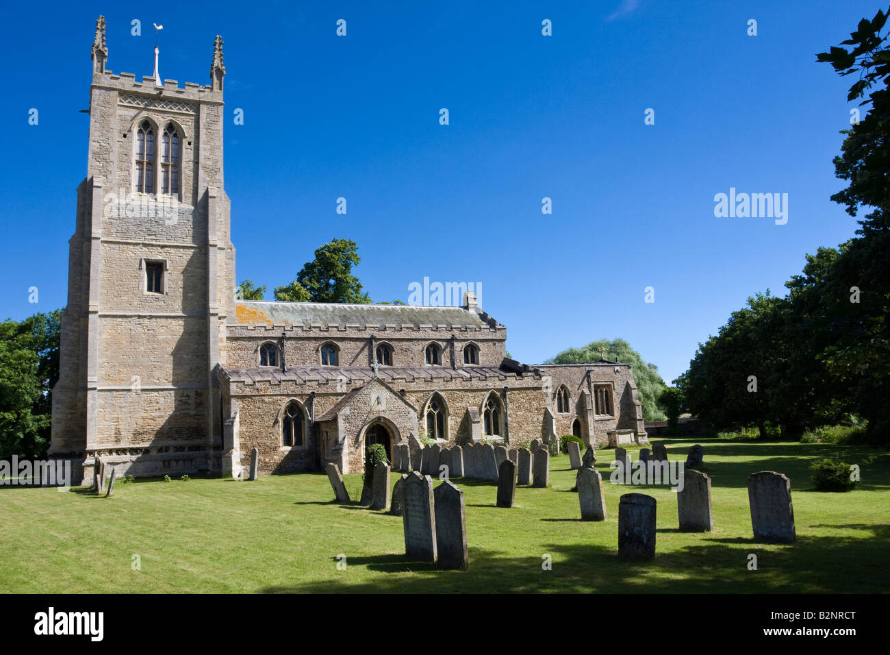 The Church of St Andrew Great Staughton Cambridgeshire Stock Photo