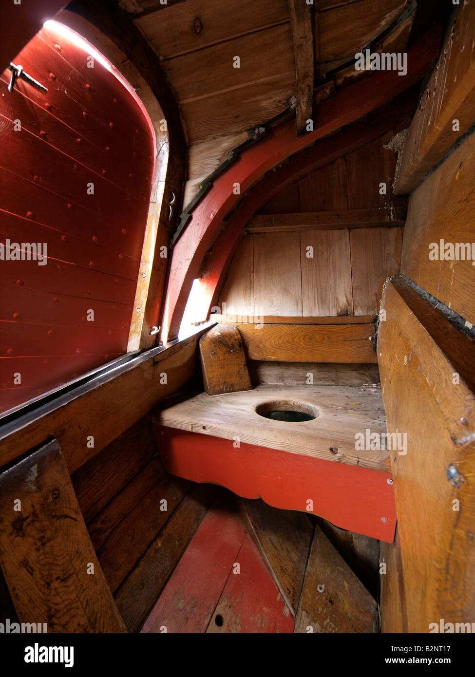 One of the rear toilets on board of the Batavia a replica 17th century ...