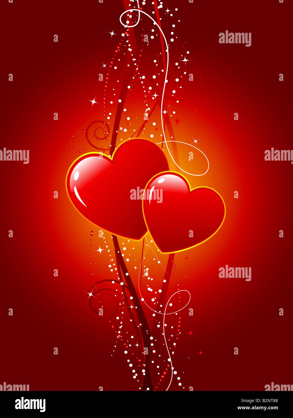 Decorative heart background Stock Photo