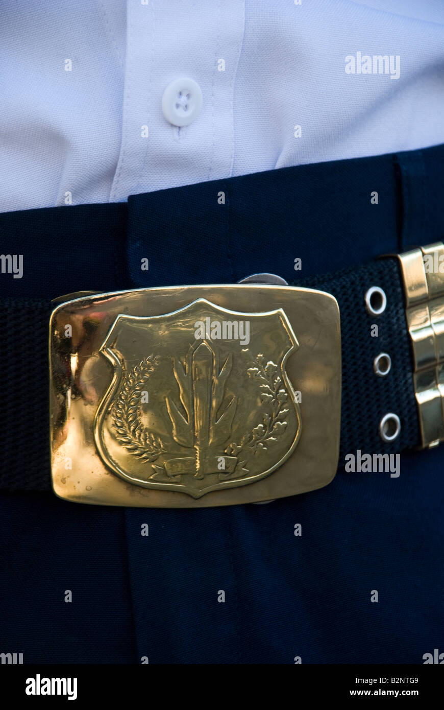 bali ubud police security belt badge 