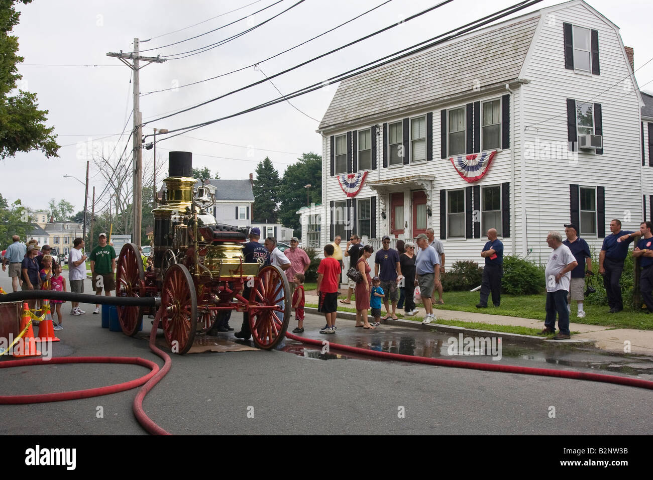 Antique Fire Pump, Yankee Newburyport MA Stock Photo Alamy