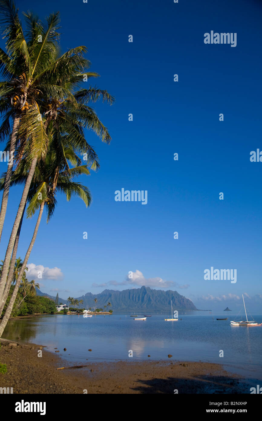 Kaneohe Bay Oahu Hawaii Stock Photo Alamy
