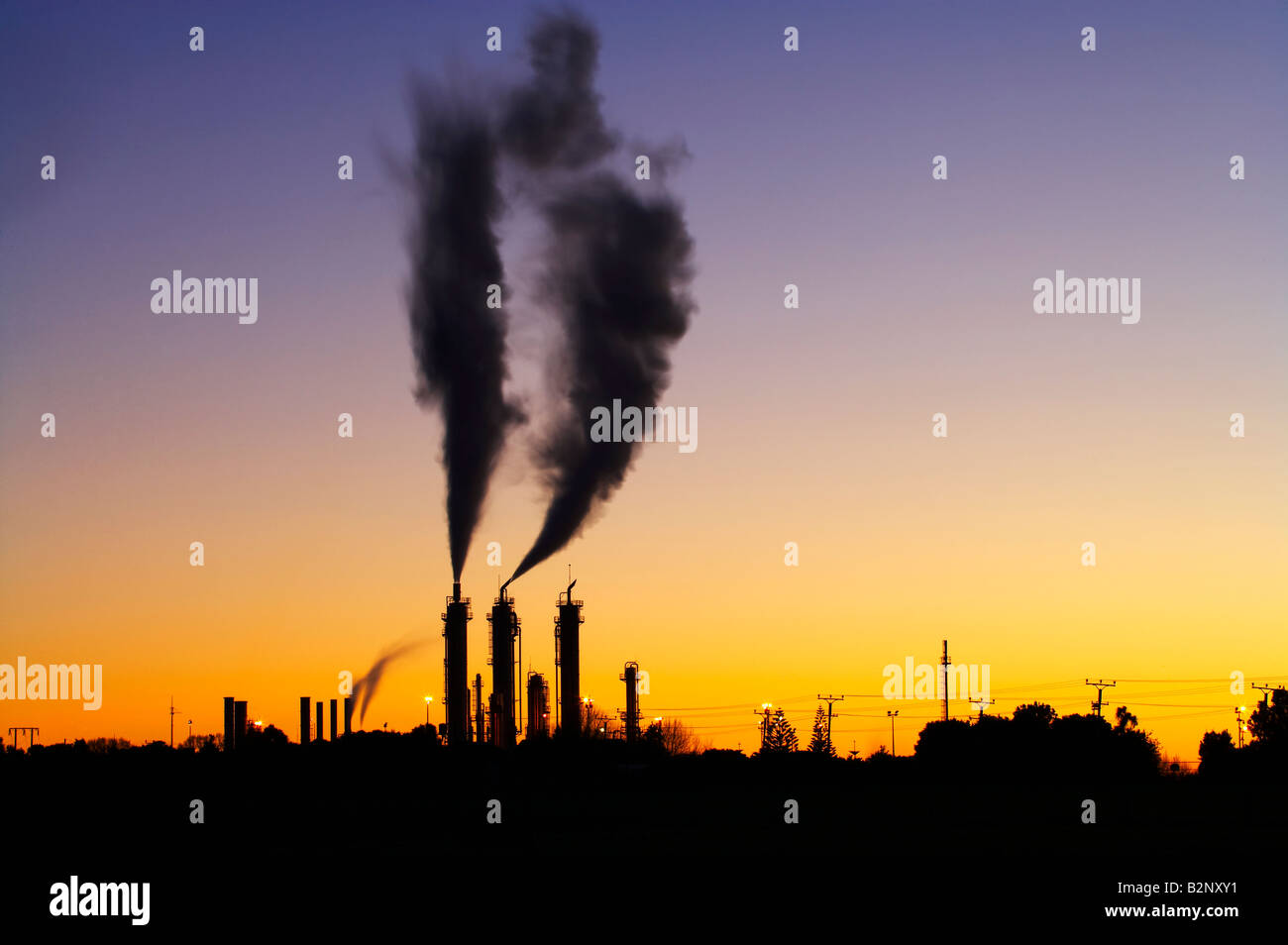 Kapuni Gas Production Station at Dawn South Taranaki North Island New Zealand Stock Photo Alamy