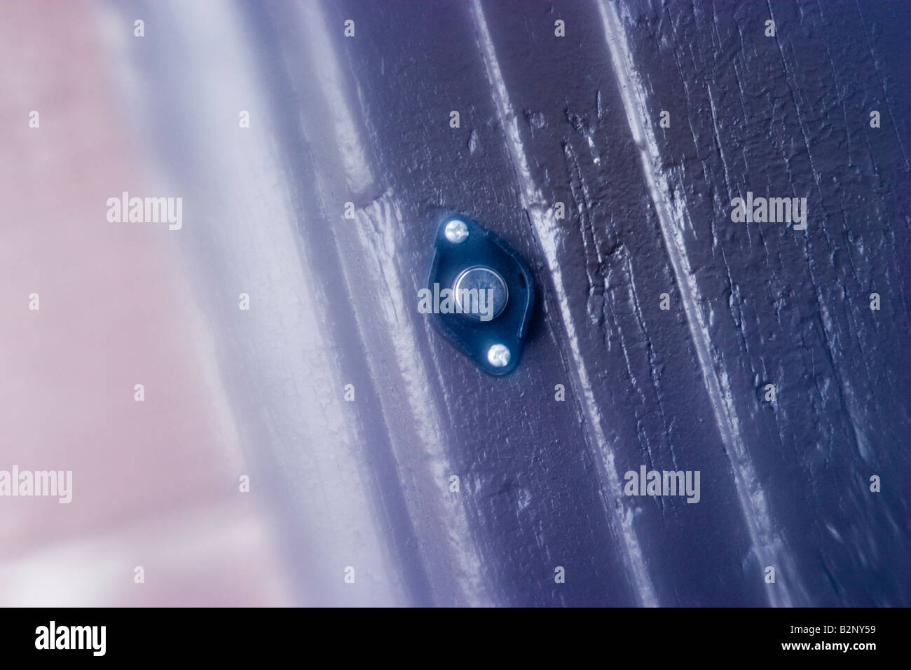 Doorbell on the back door of an office building Stock Photo Alamy