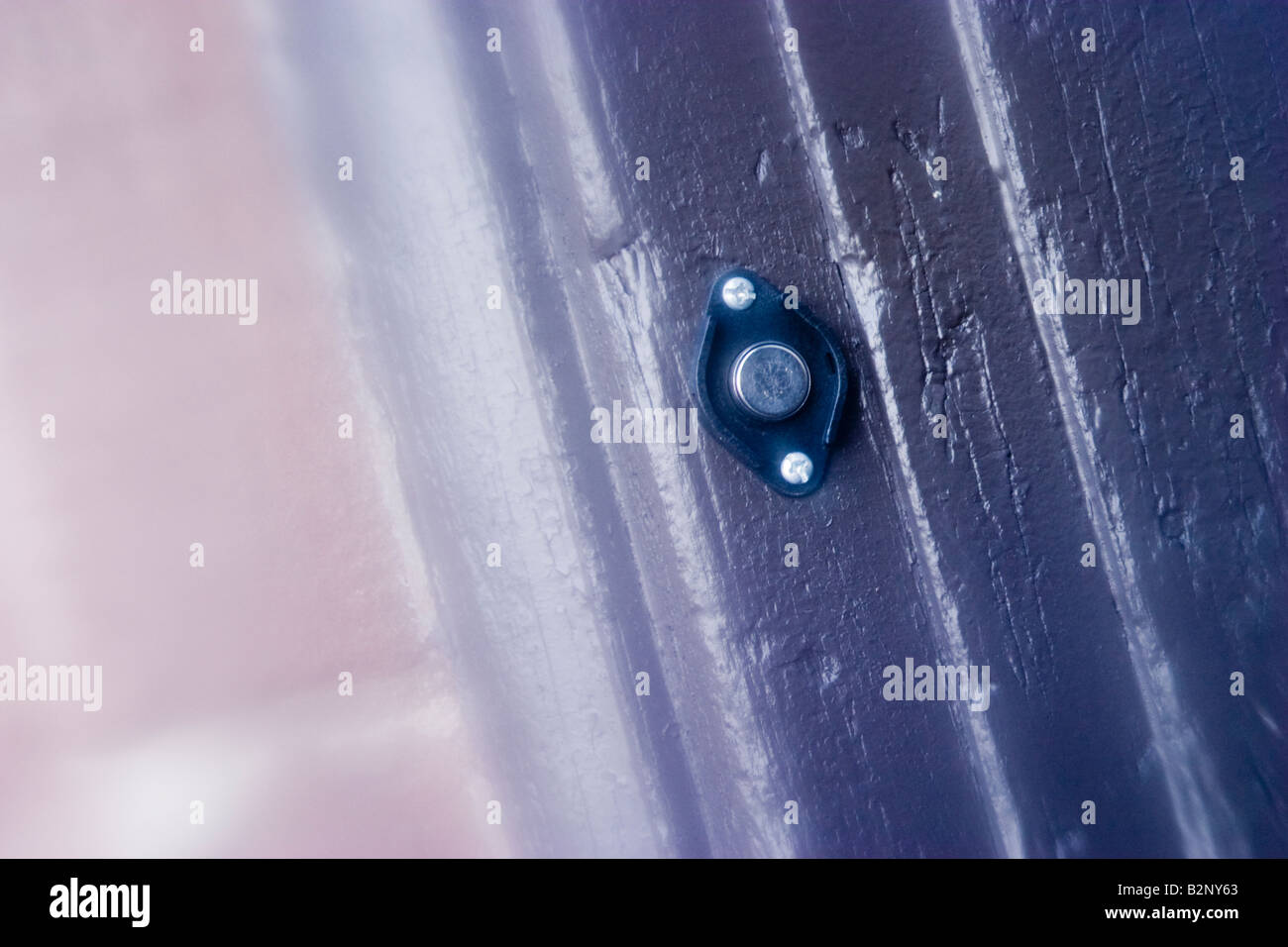 Doorbell on the back door of an office building Stock Photo Alamy