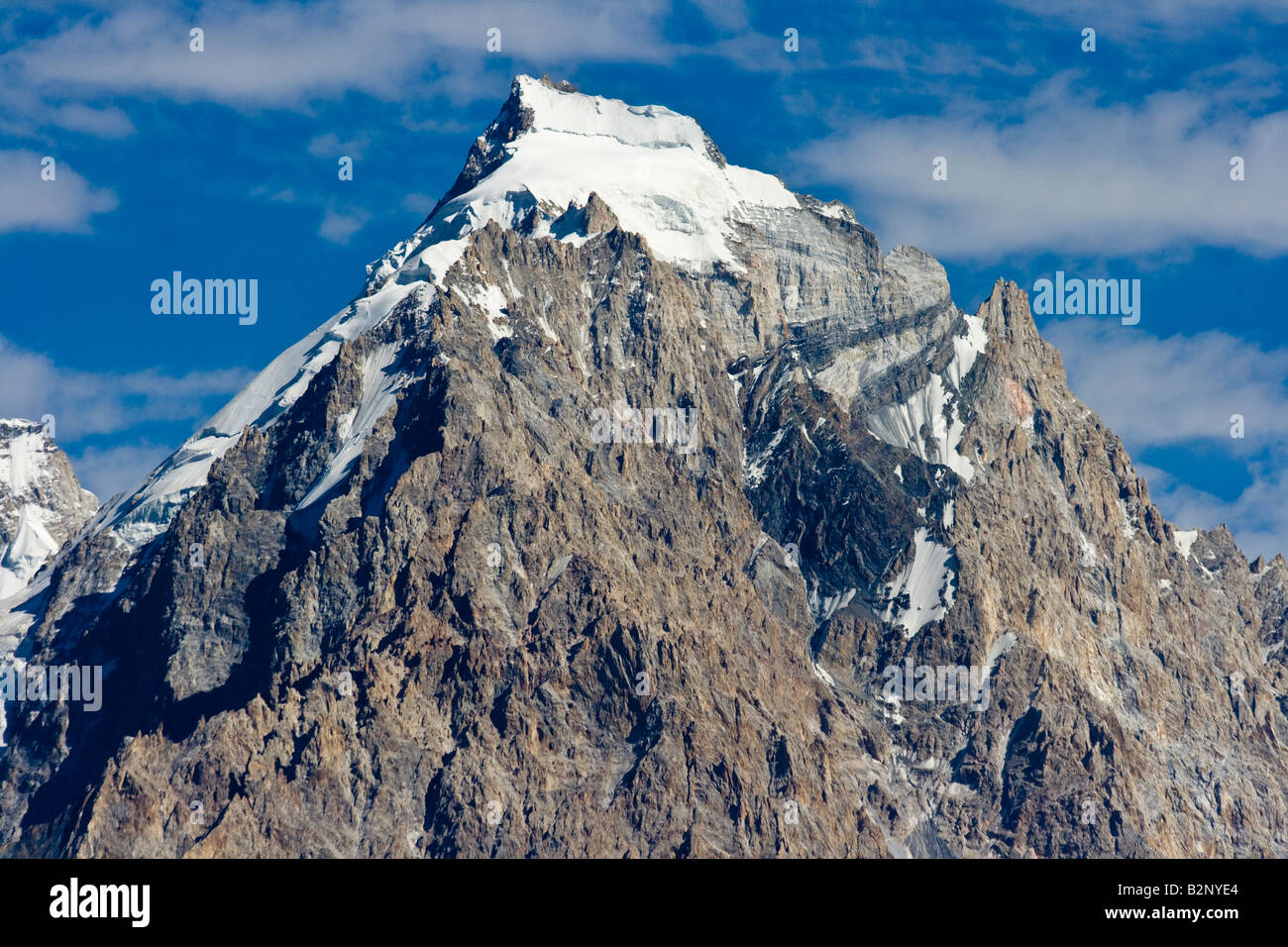 Karakoram Mountains at Sost in Northern Pakistan Stock Photo