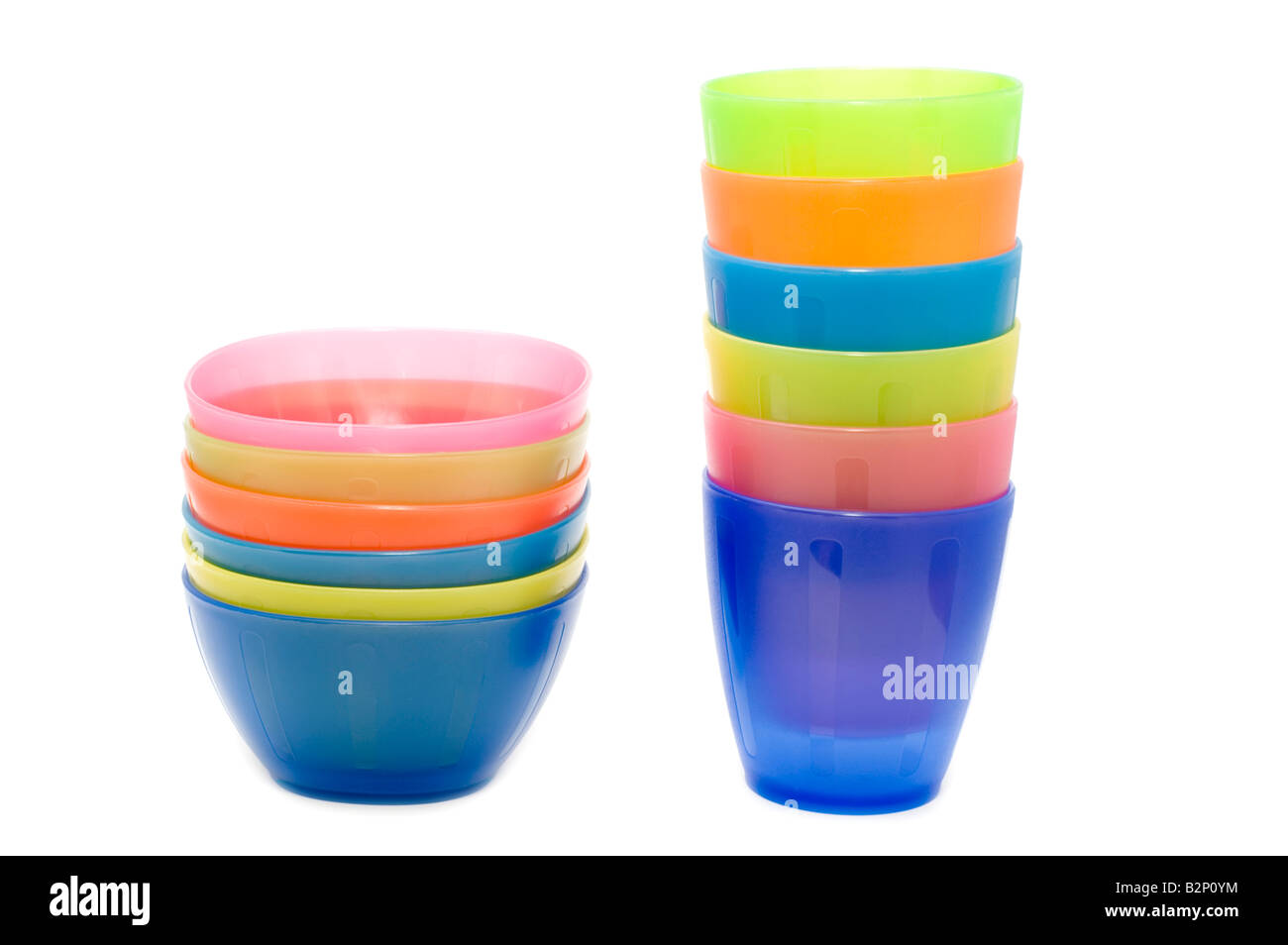 object on white kitchen utensil Plastic plates Stock Photo Alamy