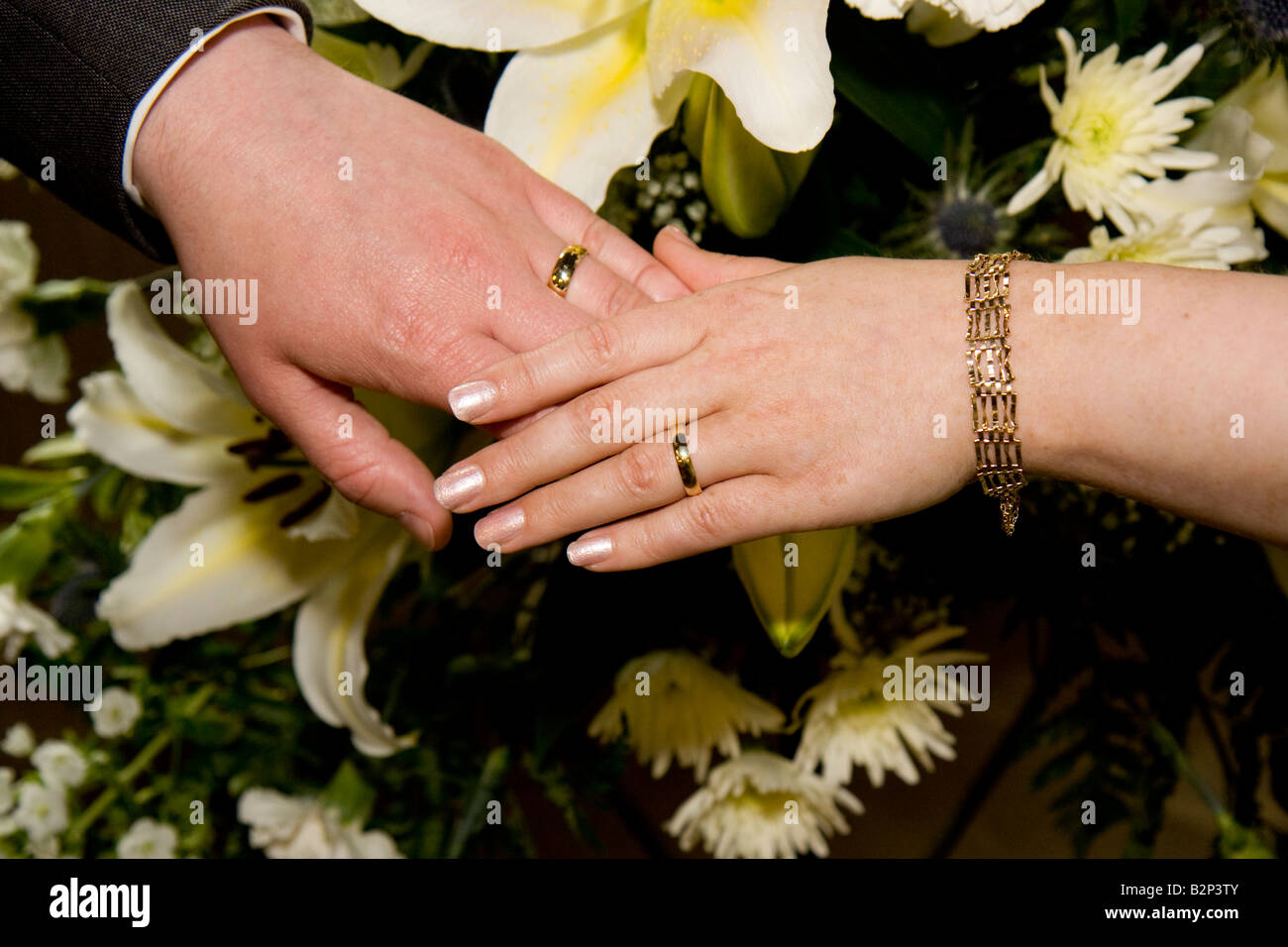 Exchanging Wedding Rings Stock Photo - Alamy