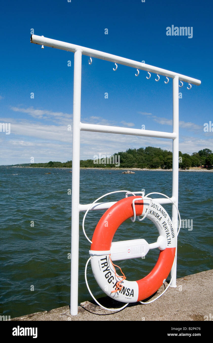 life belt lifebelt ring floatation device safety Stock Photo