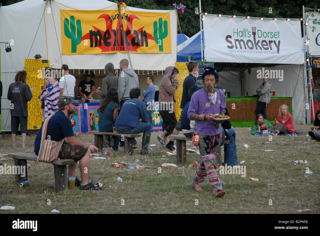 food stalls at Music Festival Stock Photo