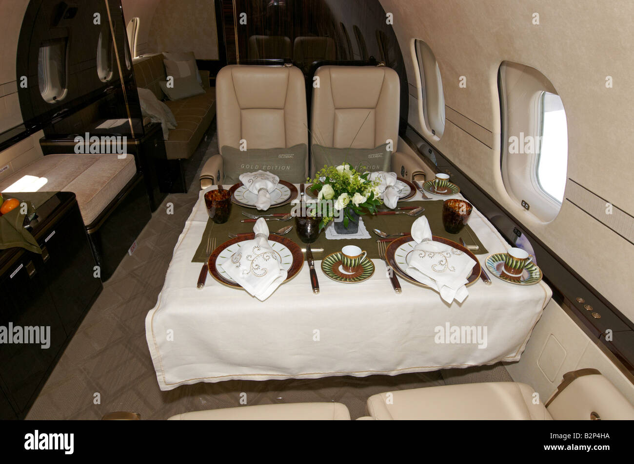 Bombardier jet interior hi-res stock photography and images - Alamy