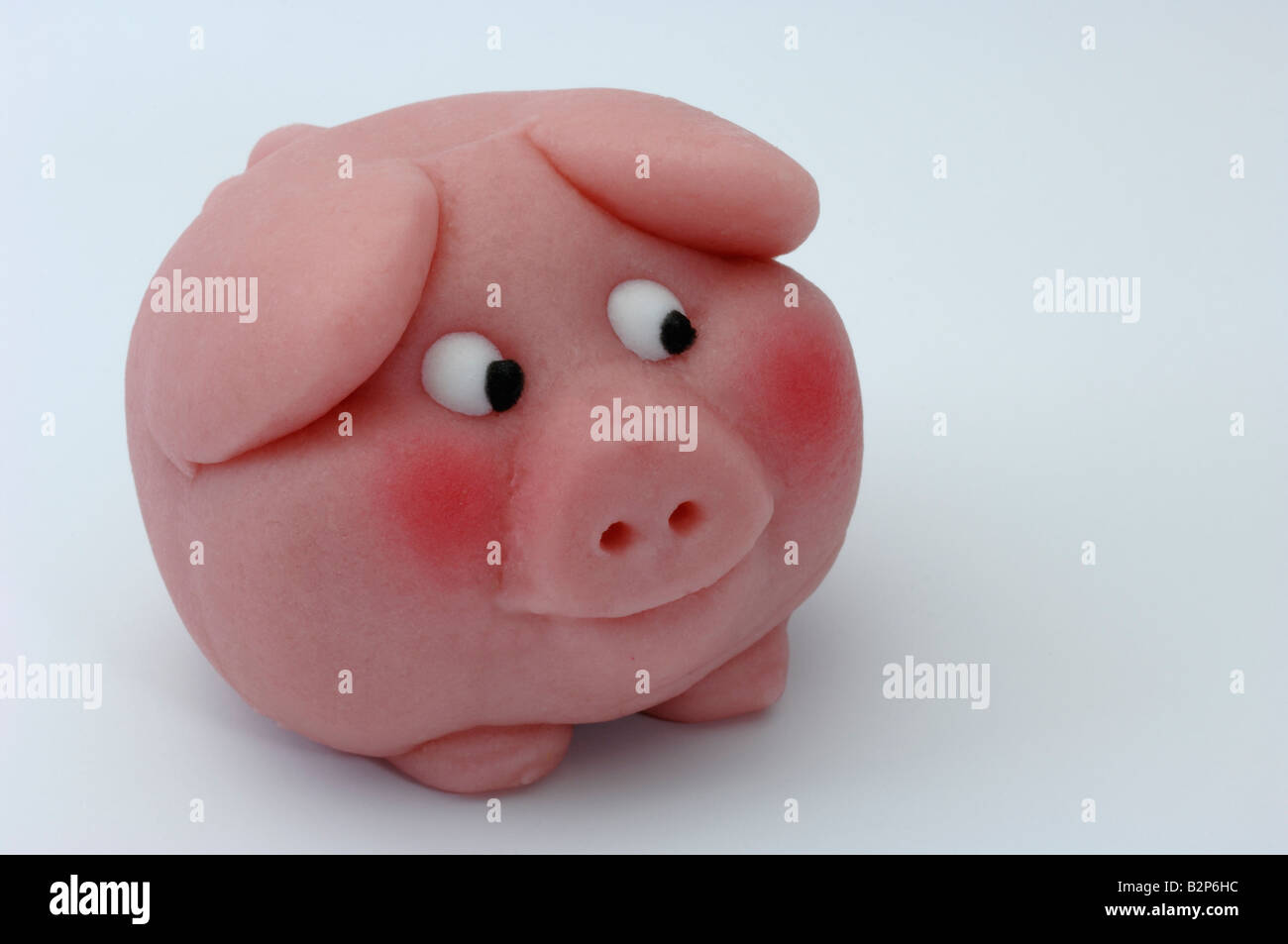 Little pig made from marzipan Stock Photo