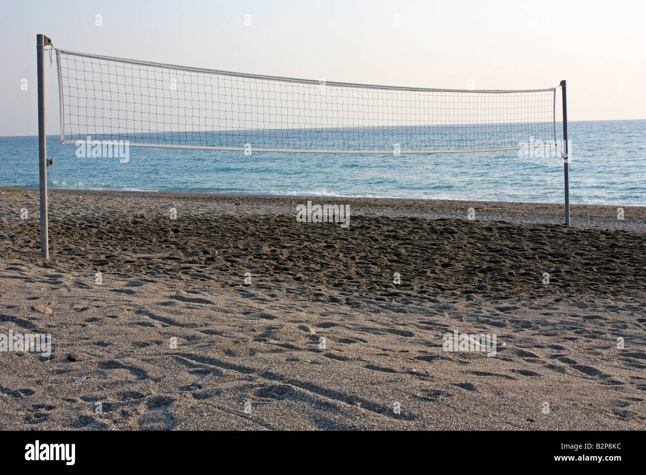 The net of a beach volleyball field Stock Photo