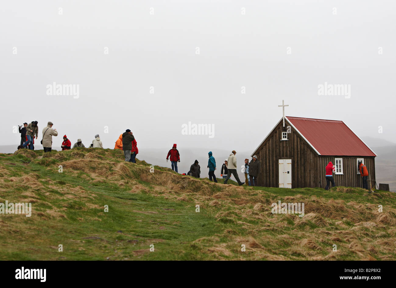 The Church at Krysuvik Iceland Stock Photo