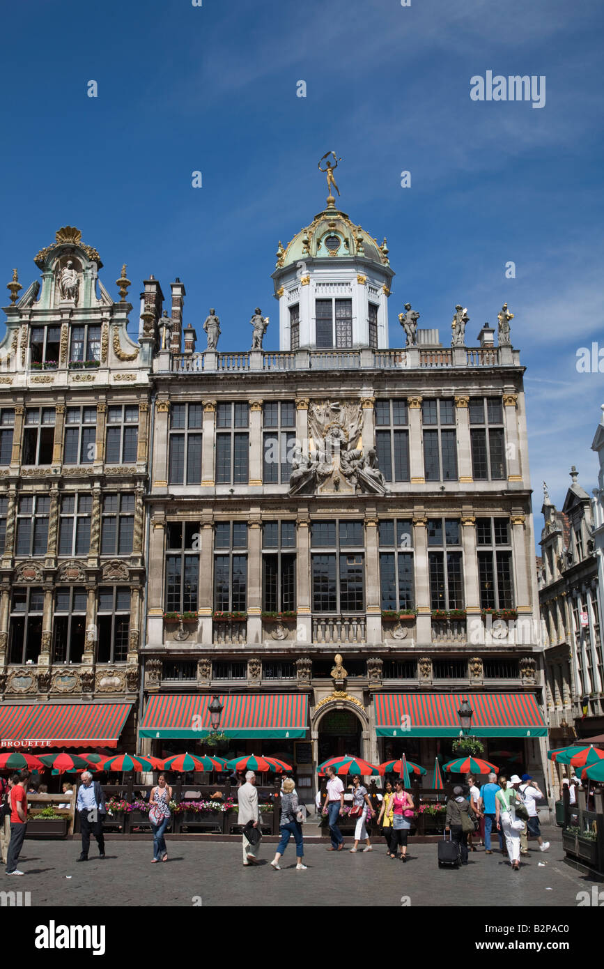 Le roi d'Aragon house on the Grand Place at Brussels Belgium Stock Photo