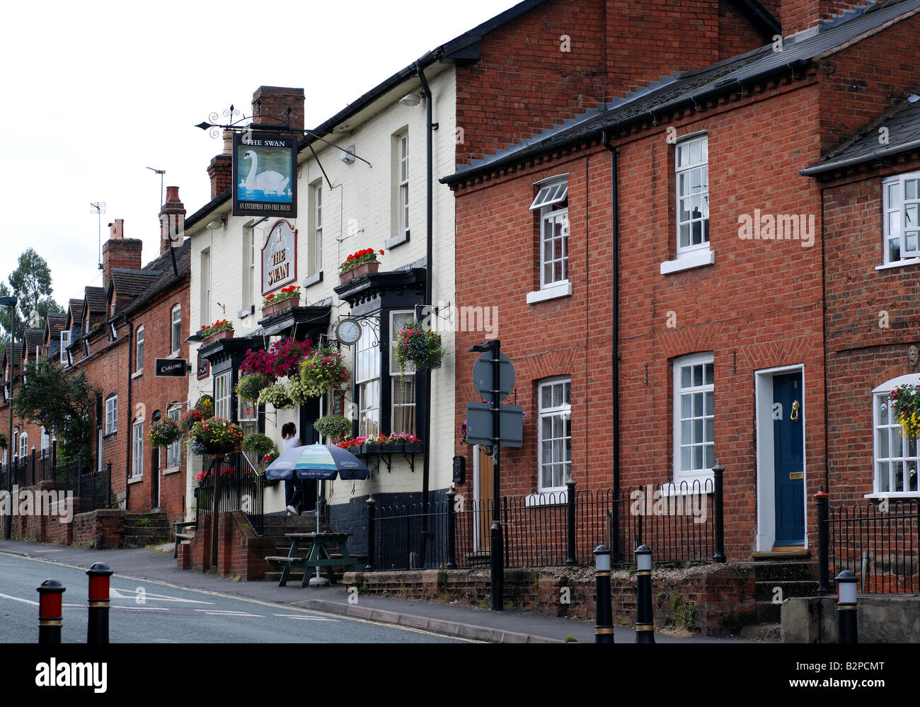 Swan Street and The Swan pub, Alvechurch, Worcestershire, England, UK Stock Photo Alamy