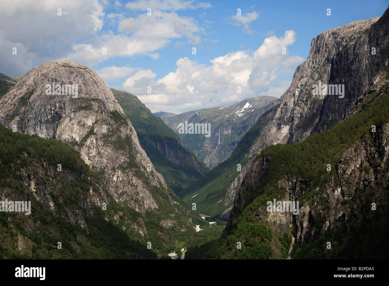 Norway Stalheim mountain landscape scenery Stock Photo