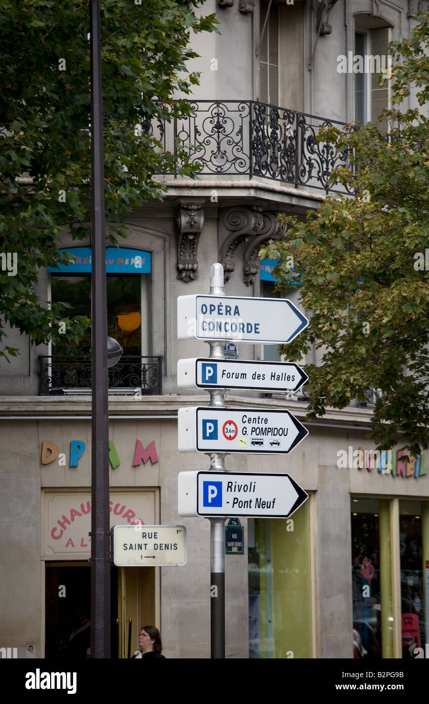 Street signs in Paris, France Stock Photo Alamy