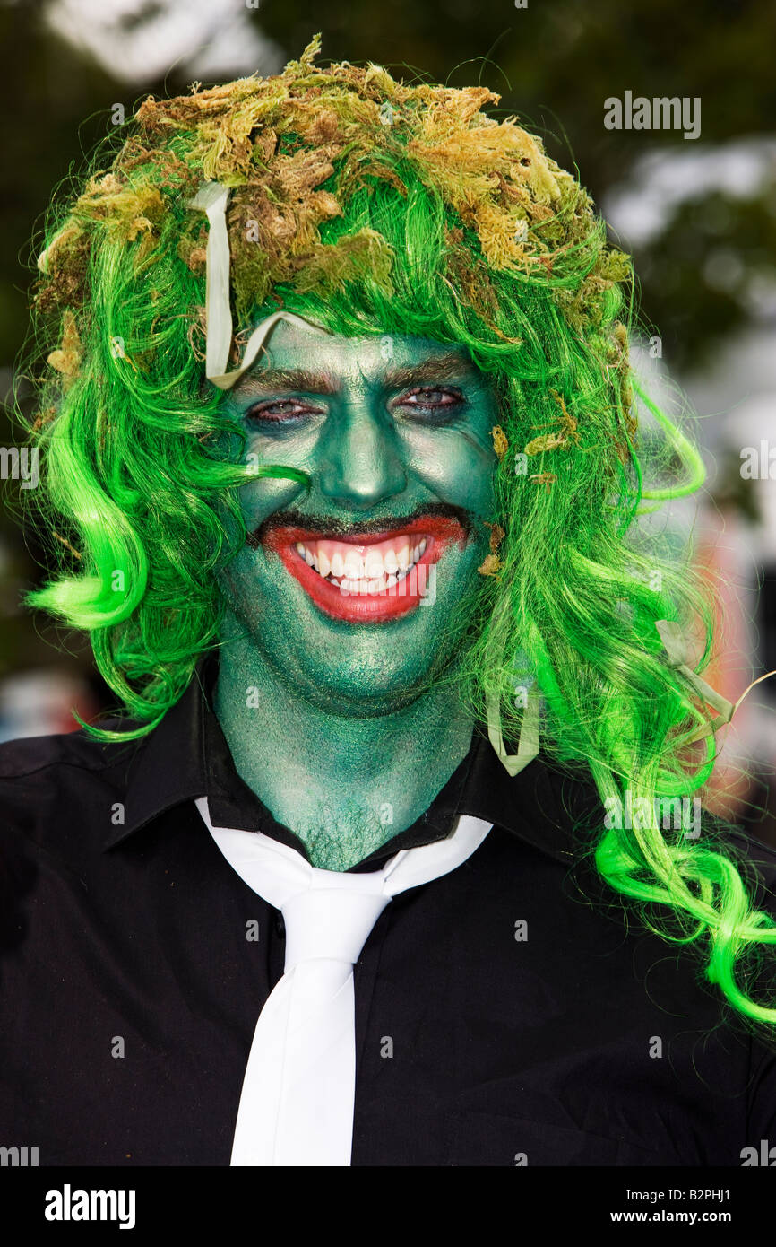 Costume on sale green wig