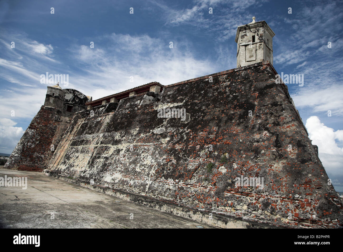 Castillo San Fillipe (fort) just outside of Cartegena in Columbia Stock Photo