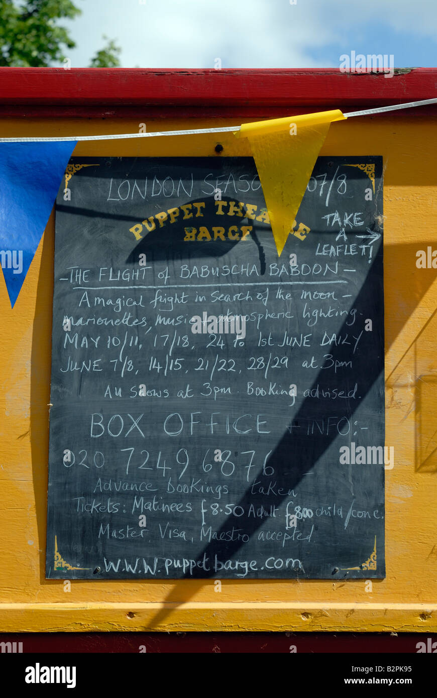Children's Barge Puppet Theatre, Little Venice, London Stock Photo Alamy