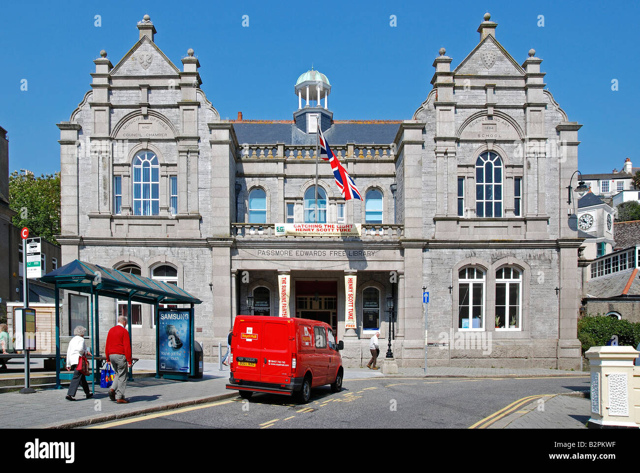 the municipal building in falmouth,cornwall,uk Stock Photo
