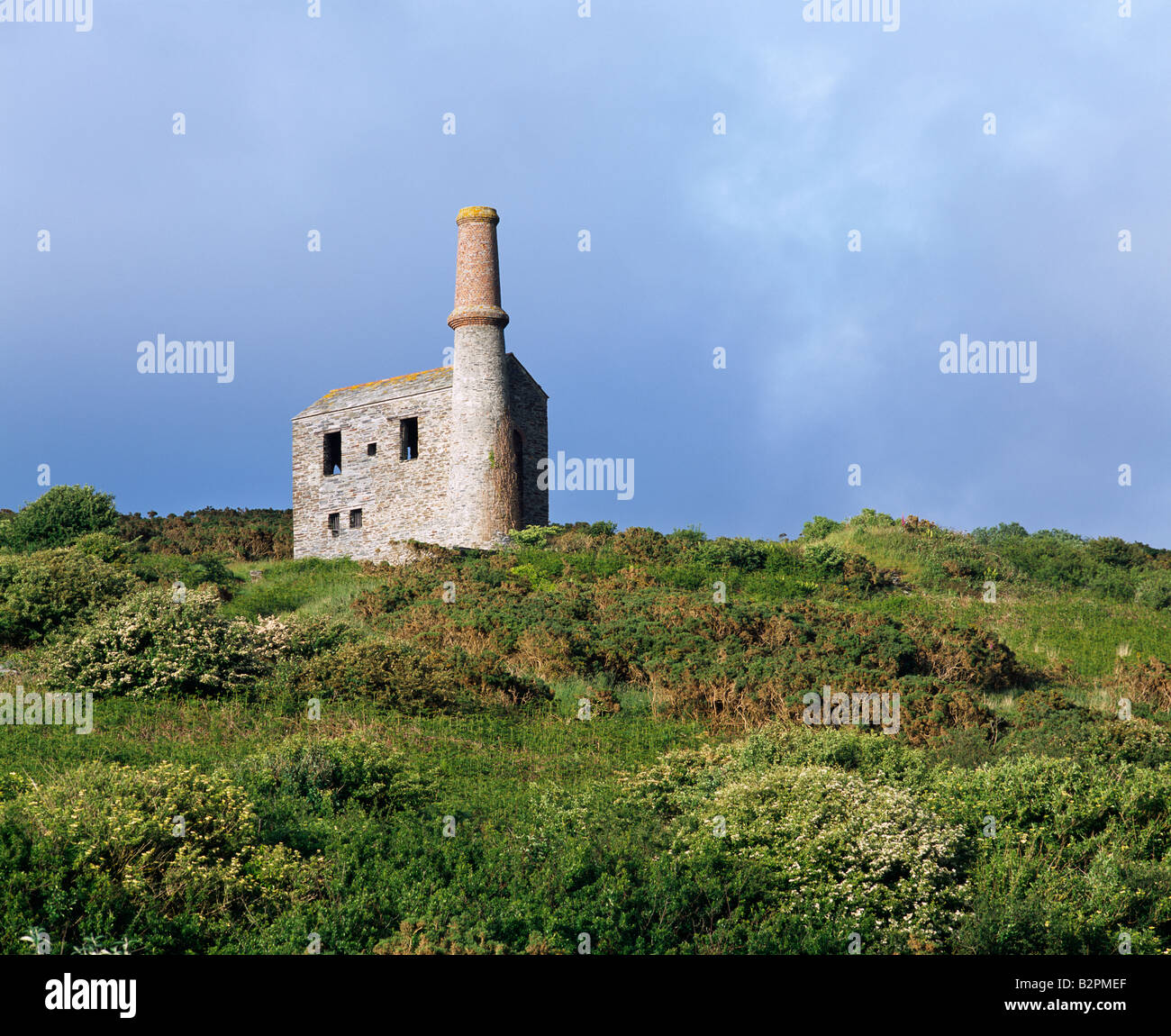 The old engine house at the Prince Of Wales Quarry, Trewarmett near