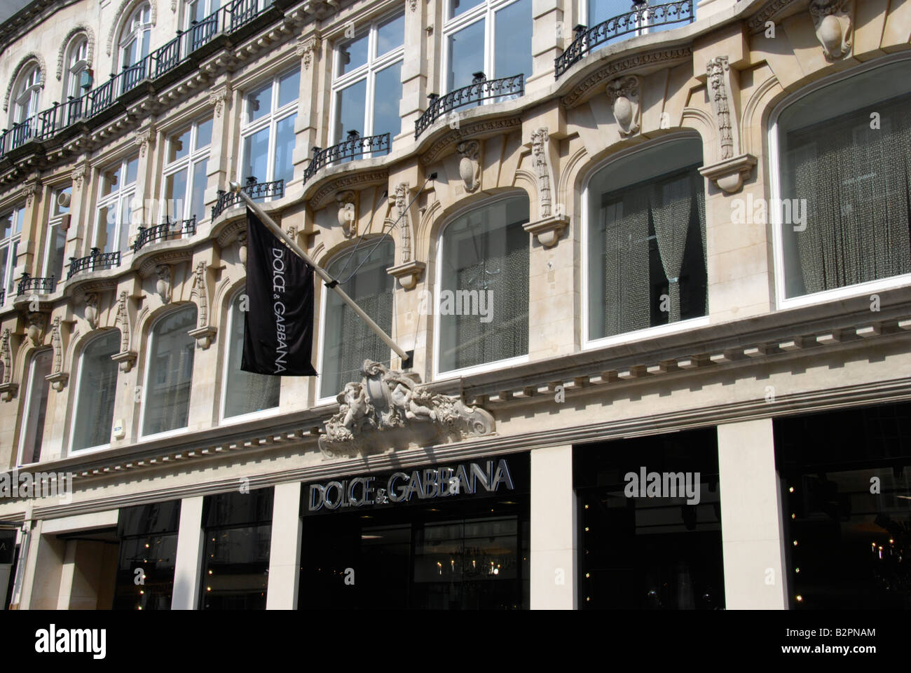 Dolce and Gabbana desiger fashion store in Old Bond Street London England Stock Photo