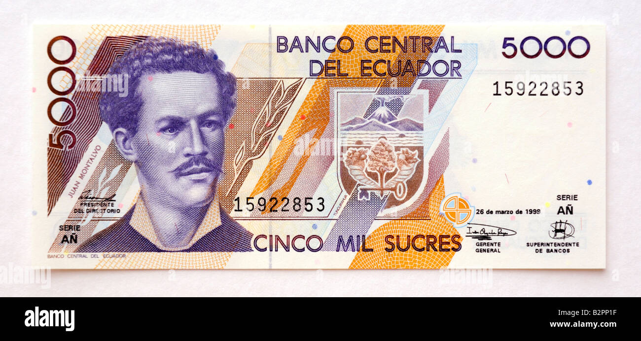 Ecuador 5000 sucres banknote hires stock photography and images Alamy