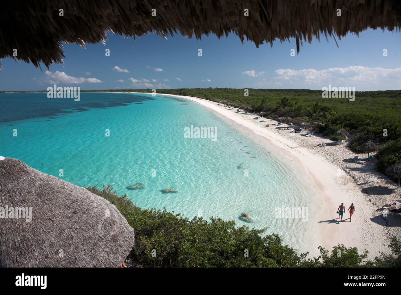 The Santa Maria beach at Villa Las Brujas resort, near Cienfuegos in Cuba Stock Photo