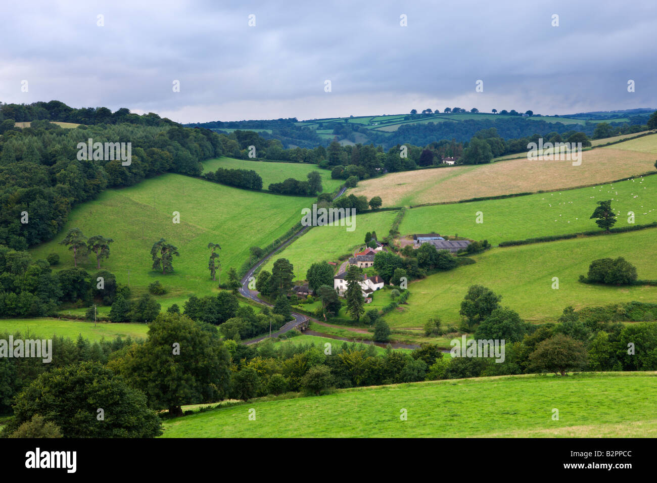 View from Bury Hill towards Helebridge near Dulverton Exmoor National