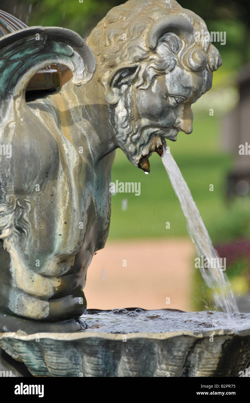 Water fountain Harriet Lake, Minnesota. Stock Photo