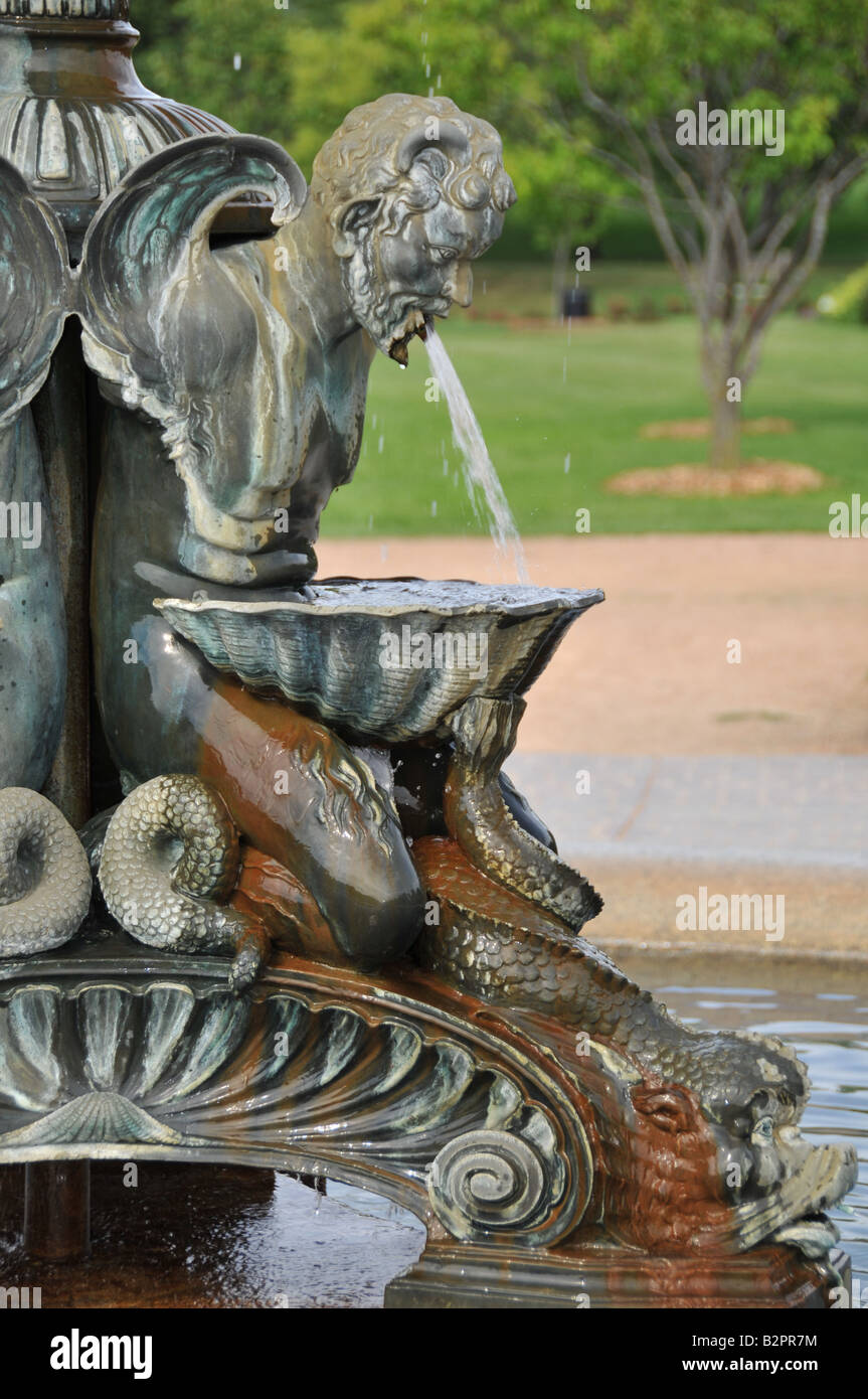 Water fountain Harriet Lake, Minnesota. Stock Photo