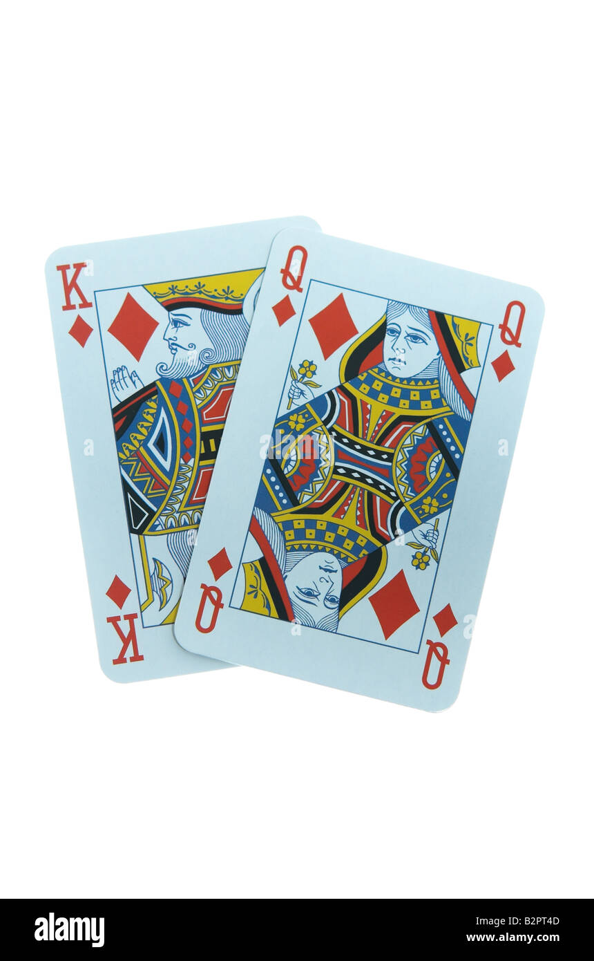 Three Playing Cards: King, Queen and Jack of Diamonds. Stock Image - Image  of game, diamonds: 141008989