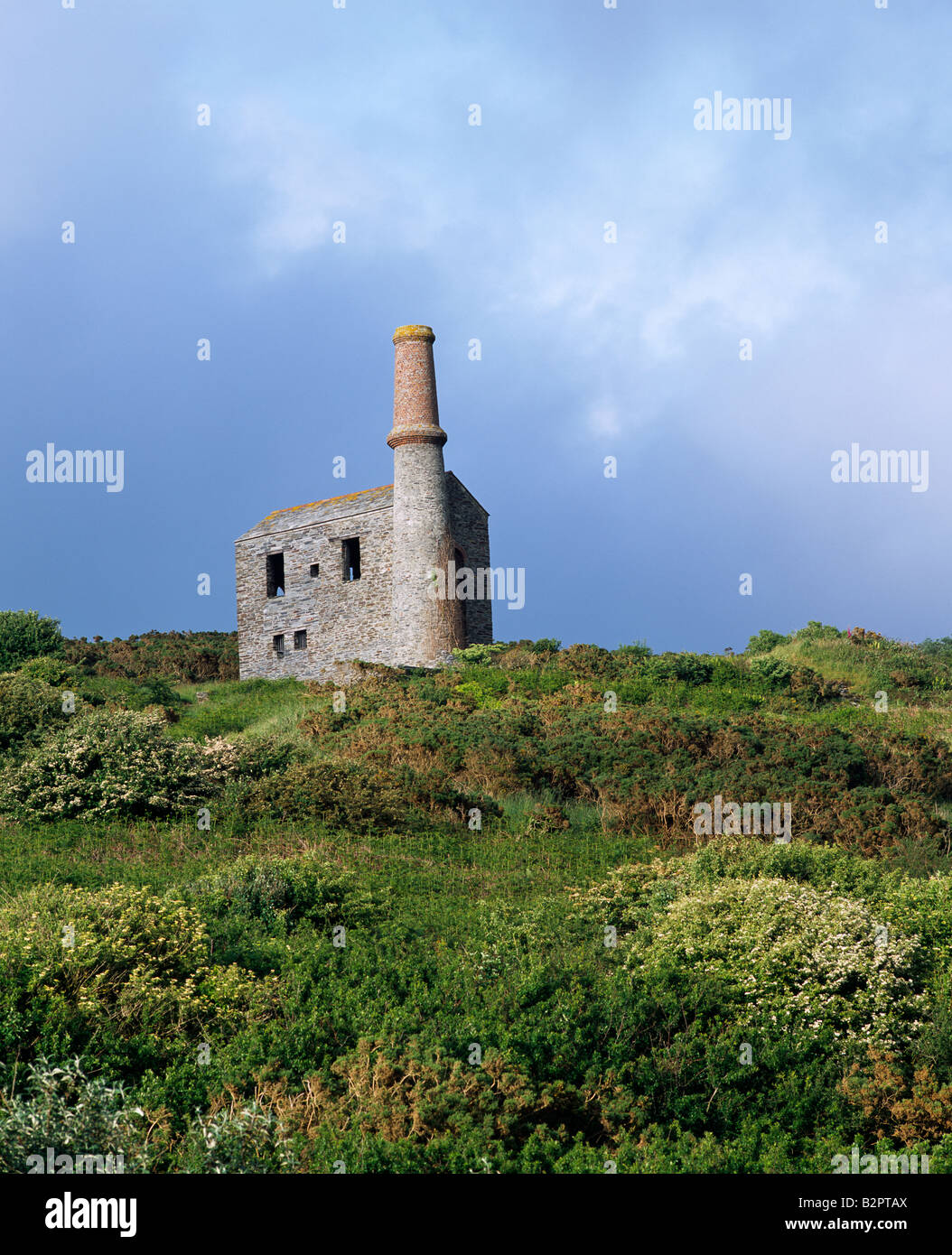The old engine house at the Prince Of Wales Quarry, Trewarmett near