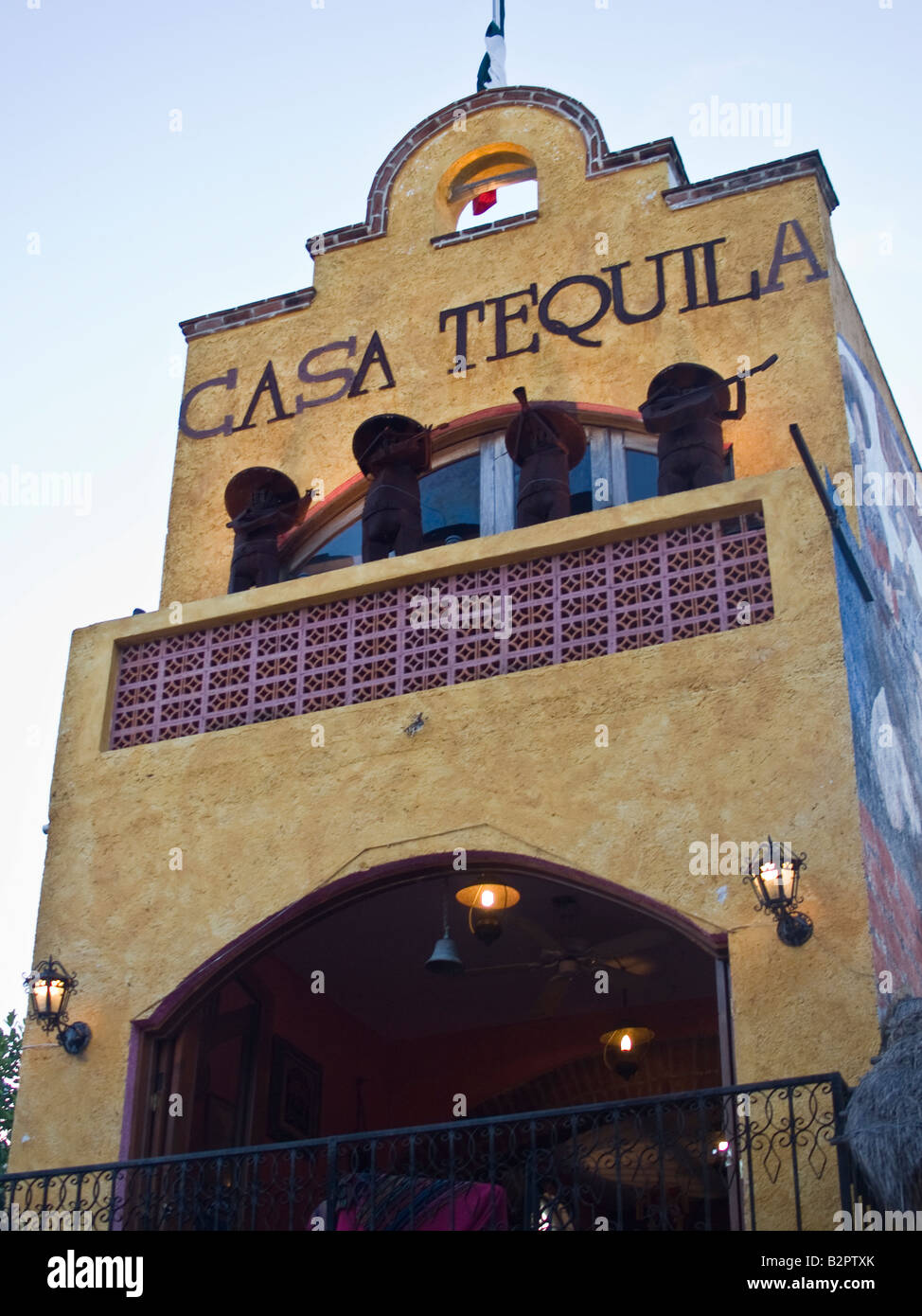 Casa Tequila liqueur store on 5th Avenue of Playa del Carmen , Riviera Maya, Mexico Stock Photo