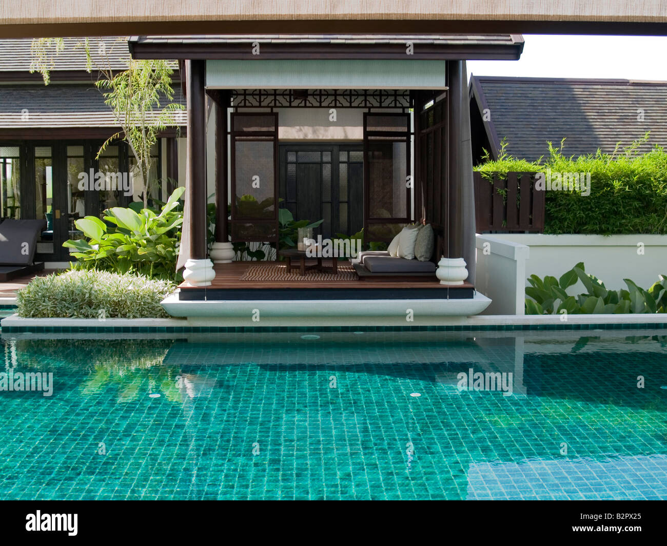 Thai Chinese design with swimming pool on Koh Samui Island in Thailand ...