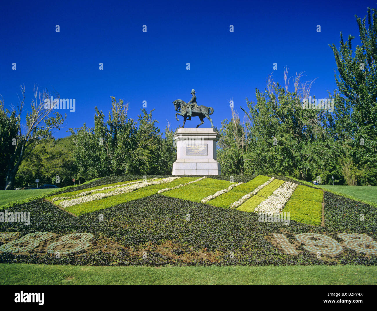Statue of the First Marquess of Linlithgow Kings Domain Melbourne Victoria Australia Stock Photo
