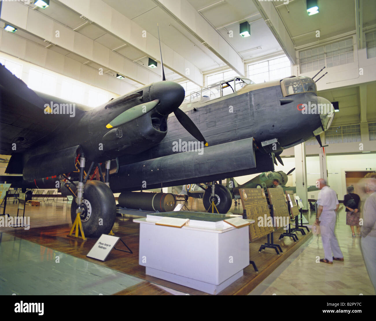 Avro Lancaster Bomber on display at the Australian War Memorial Canberra Australia Stock Photo