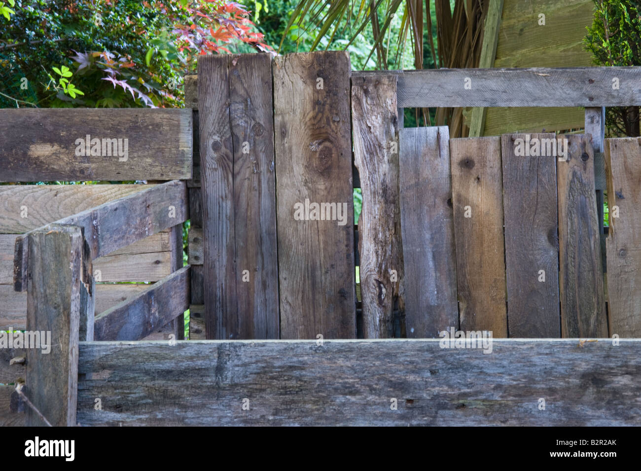 Compost bin made of recycled pine pallets Adel leeds West Yorkshire