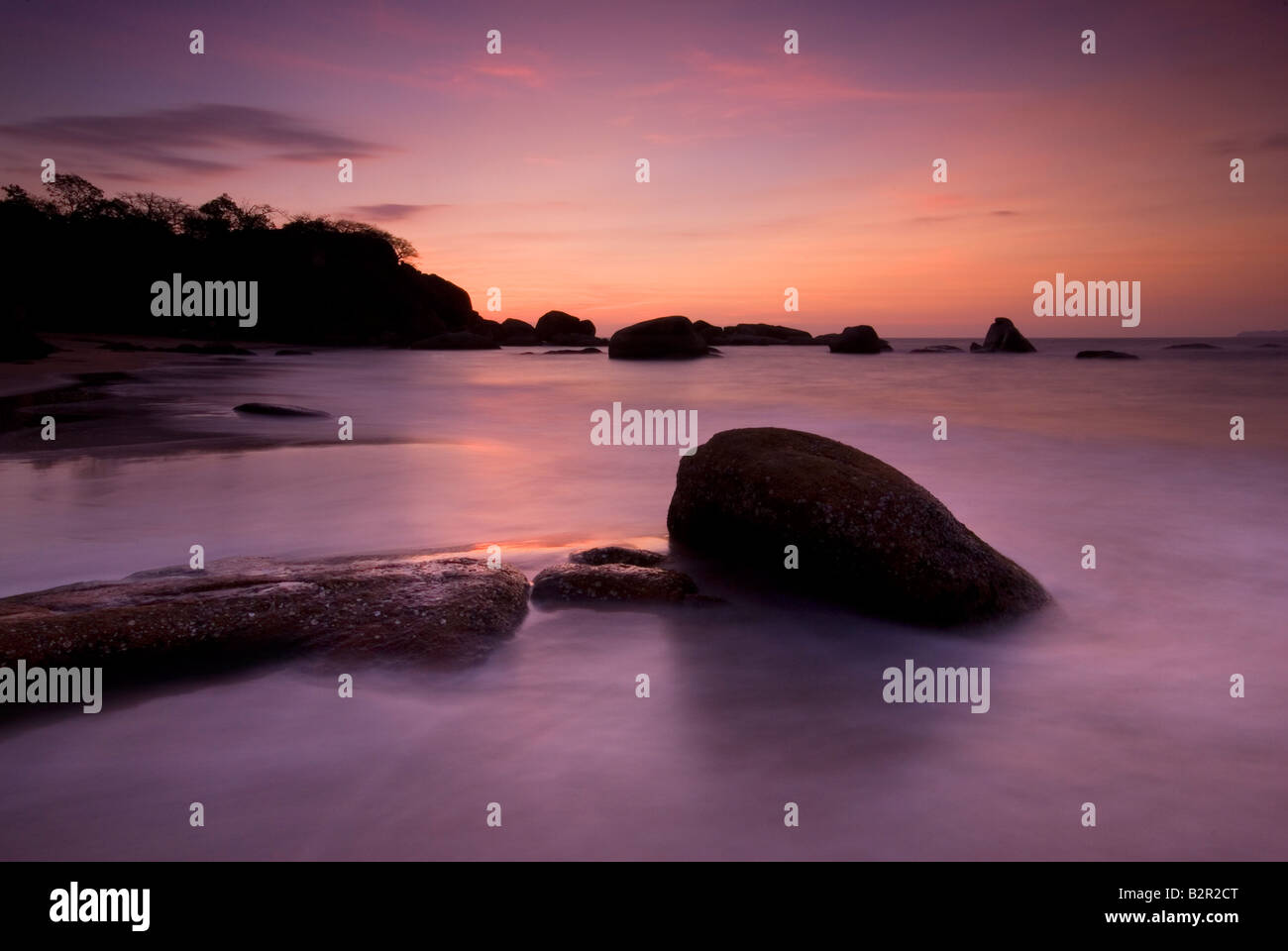 Sunset at Agonda Beach, South Goa, India, Asia Stock Photo