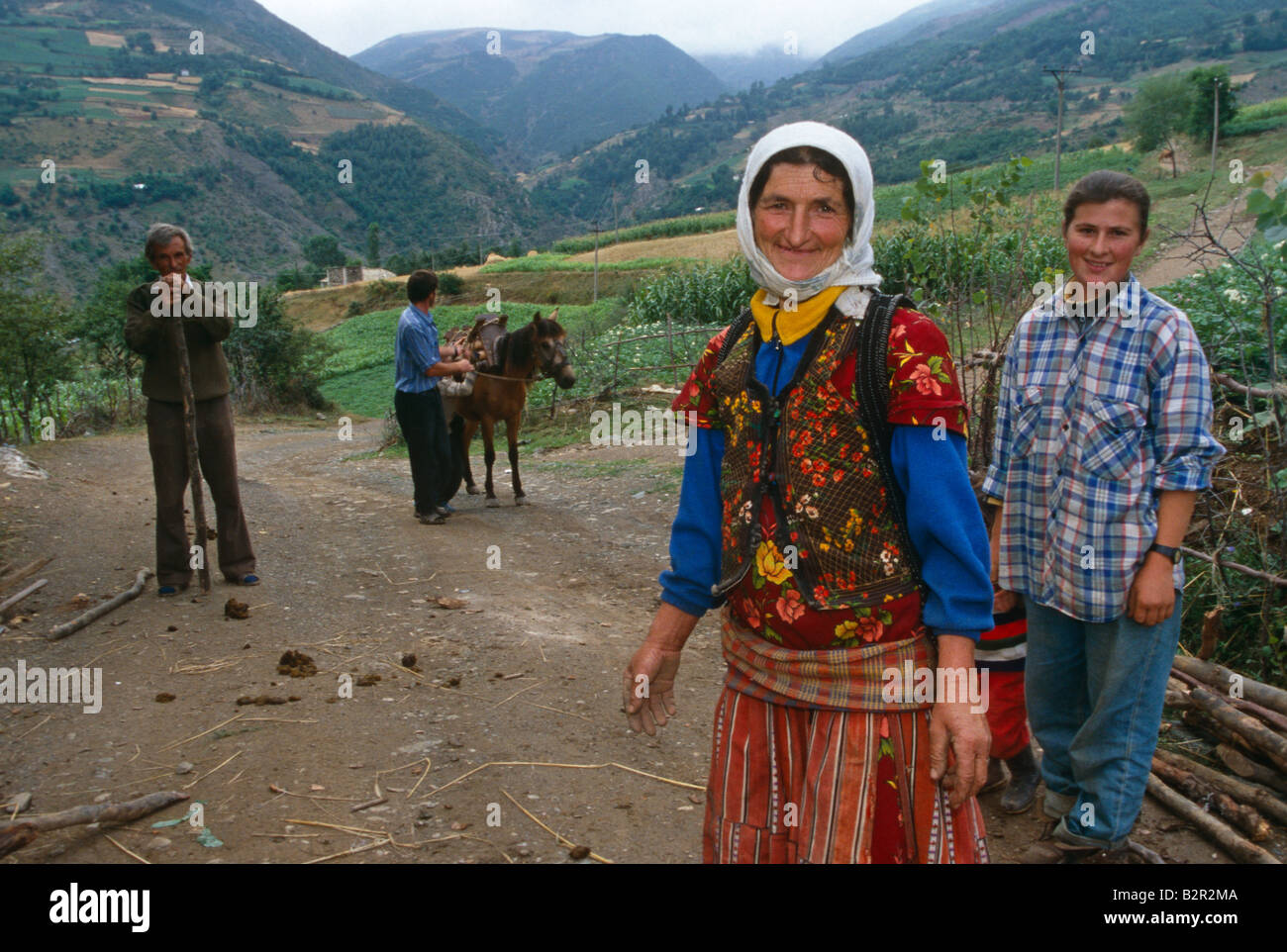 Villagers in rural Albania Stock Photo Alamy