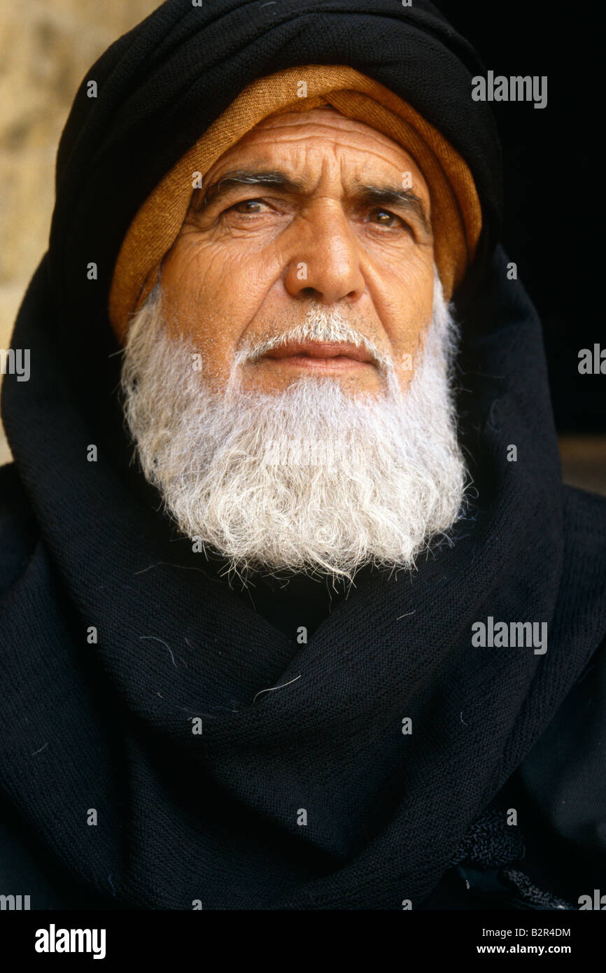 Portrait of an elderly man in Beirut, Lebanon. Stock Photo